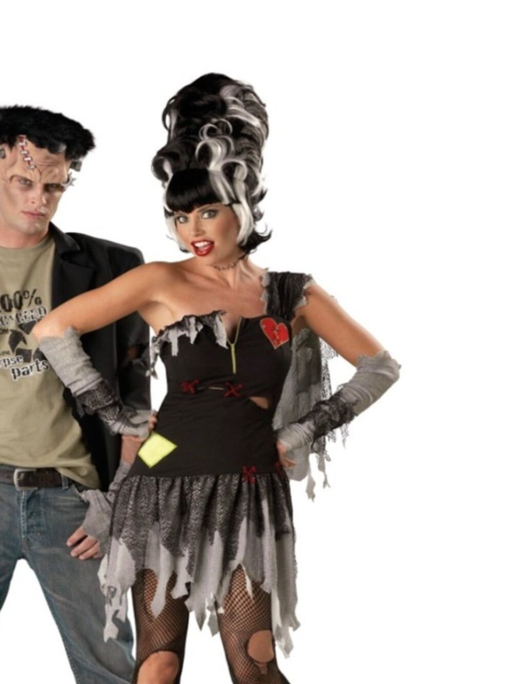 In Character Monsters Bride Cosplay Set Frankenstein Wife Costume Size XL